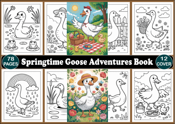 78 Springtime Goose Adventures Book for Designers