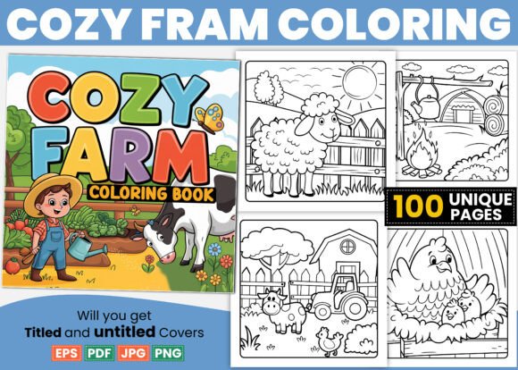Bold and Easy Cozy Farm Coloring Pages