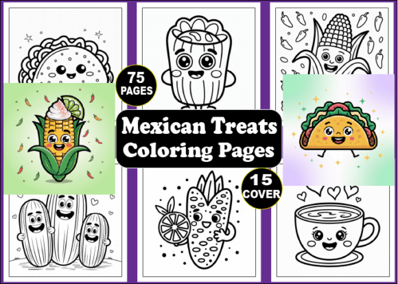 Bold Easy Mexican Treats Coloring Pages