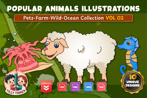 Bring Learning to Life with Popular Animals Colorful Illustrations â Vol 02