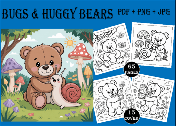 Bugs Huggy Bears Coloring Pages Kids