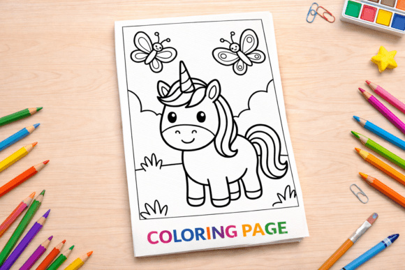 Cute Unicorn with Butterflies Coloring: A Closer Look at This Magical Activity Page