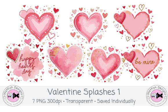 Evaluating Watercolor Valentine PNG Splashes 1 for Your Romantic Design Projects