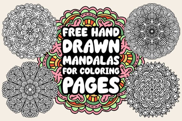 Free Hand Drawn Mandala Coloring Images