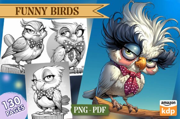 Funny Birds Coloring Pages, Vol. 01 β A Creative Resource for Relaxation and Publishing