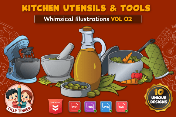 Kitchen Utensils Illustrations Vol 02