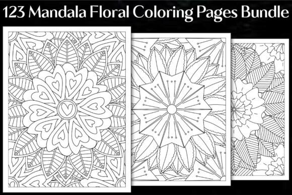 Mandala Floral Coloring Pages Bundle