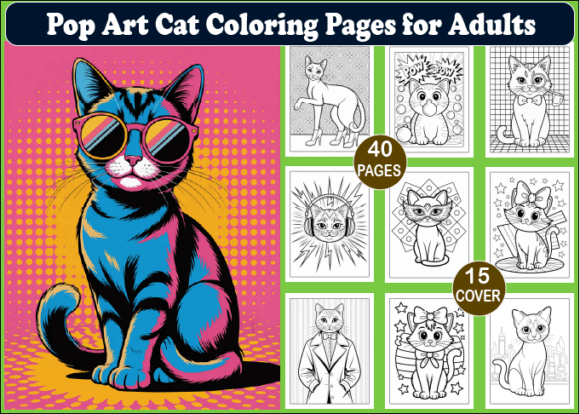 Pop Art Cat Coloring Pages for Adults: A Creative Asset for Modern Entrepreneurs and Creators