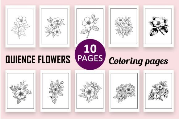 Quience Flower Colorng Page and Books: A Versatile Digital Ivy Design for Creators and Publishers