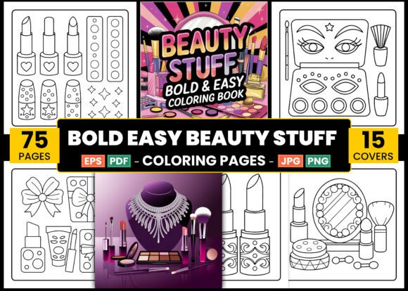 Unlock Your Creative Flow with Bold Easy Beauty Stuff Coloring Pages