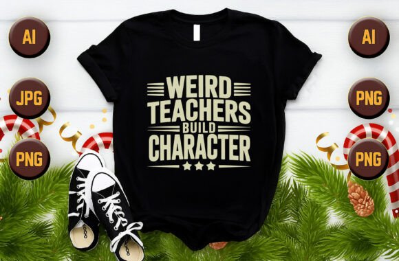 Weird Teachers Build Character – Vector: A Practical Asset for Custom Merchandise and Creative Projects